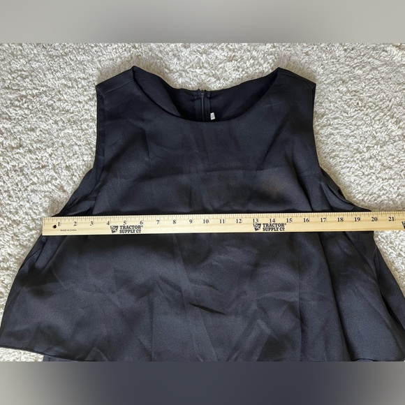Women’s XL Black Layered Sleeveless Romper NEW - Picture 3 of 5